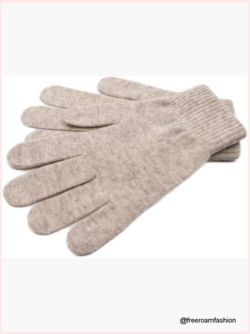 Pure Cashmere Full Finger Gloves Knitted Winter Warm Accessory